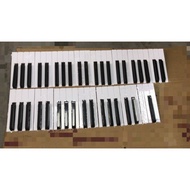 Black Accessories A Set of 88 Bright Piano White Keys Piano Matte Keys Piano Full Set Leather Keys L