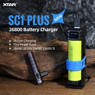 Xtar SC1 Plus 18650 21700 26650 26800 D NiMH Type-C 充電器 尿袋