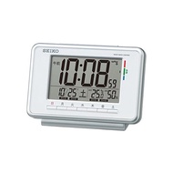 Seiko Clock Seiko Clock Alarm Clock Radio Digital Weekly Alert Calendar Comfort Temperature Humidity Display White SQ775W SEIKO