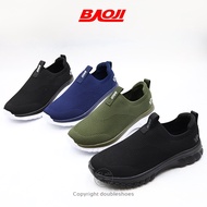 BAOJI รองเท้าวิ่ง รองเท้าผ้าใบชาย สลิปออน รุ่น BJM650 (สีดำล้วน,กากี,ดำขาว,กรม) ไซส์ 41-45