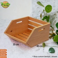 Wooden crate, toy/fruit storage bin stackable crate Wooden crate box 8