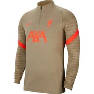 Nike Men Liverpool FC STRIKE Shirts Training Khaki Soccer LFC Jersey Tee Shirt DB0237-392 利物浦 訓練衫 外套