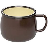 珍珠金屬 CAPTAIN STAG 琺瑯馬克杯 棕色・UH-506