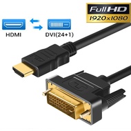 Cáp chuyển HDMI To DVI DVI sang HDMI chất lượng fullHD 1080P mạ vàng Dài 1.5 mét