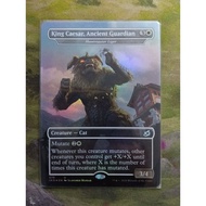 MTG - King Caesar, Ancient Guardian ~Huntmaster Liger~ - BORDERLESS FOIL - IKO