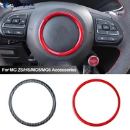 NOBELJIAOO Car Steering Wheel Interior Emblem Decorative Circle Ring Styling Sticker For MG ZS/HS/MG