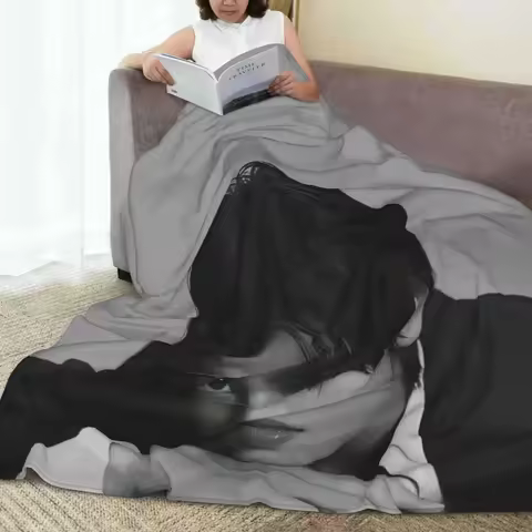 KPOP Cha EunWoo Blanket Flannel Winter Portable Lightweight Thin Throw Blankets for Bed Bedroom Plus
