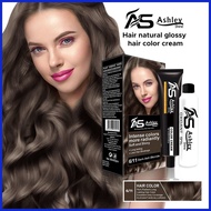 ▝ Ashley Shine Bio Natural Glossy Hair Color Cream Hair Dye Set 60mL Ash Blonde Black Brown Hair Ca