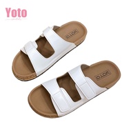 YOTO New Classic Slippers Women Casual Cork Sandals Slip On Footwear Fashion Flat Sandals for Women