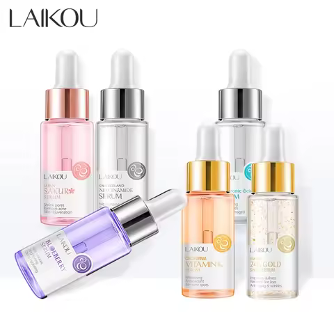 LAIKOU Serum Japan Sakura Essence Moisturizing Hyaluronic Acid Pure 24K Gold Brightening Vitamin C F