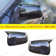 For Mitsubishi Lancer X 10 EX EVO 2008-2016 Side Door Rearview Mirror Cover Cap Trim Shell Sticker Car Styling Accessories Part