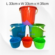 Uniglobal Timba Plus Tabo BUY 1 TAKE 1 High Quality Colored Pail And Dipper Timba Tambo Space Saver