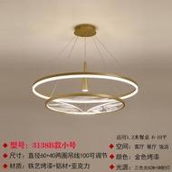 New Chinese Style round Pendant Light Luxury Restaurant Banquet Room with Spotlight Ring Dining Tabl