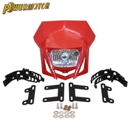 Motocross H4 Headlamp Halogen Head Light For Honda XR 250 CRF 450 Kawasaki KDX125 KLX Dirt Bike Moto