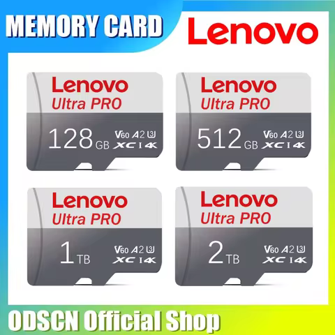 Original Lenovo Micro SD Card 2TB 128GB Class 10 V60 TF Card 1TB Mini Memory Card 512GB A2 U3 Micro 