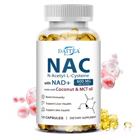 N-Acetyl Cysteine, NAC Supplement with NAD+, Antioxidant Support, Support Liver Health, Skin Health,