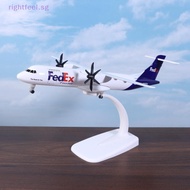 Rightfeel 1 Set 20cm Fedex ATR Airplane Model Airplane Toy Diecast Metal Alloy Collection Children T