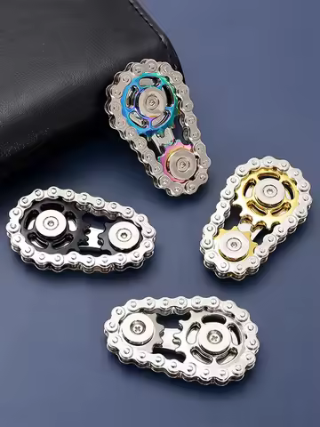 Chains Gear Fidget Spinner Gyroscope Fingertip Sprocket Hand Spinner Chain Gear Metal Spinning Top W