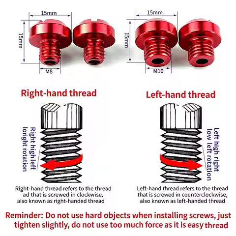 M8 M10 Motorcycle Mirror Hole Caps Universal Fitment Left Right Hand Thread Set