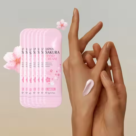 7pcs Collagen Sakura Hand Cream Skin Soften Nourish Care Deep Cracked Repair Beauty Products Girl Mo