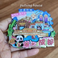 Fridge Magnet Refrigerator Sticker Souvenir Shanghai Chengdu Shang Hai China Wood