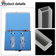 Pack of 2 Transparent Quartz Cuvettes Ideal for Laboratory Testing Applications