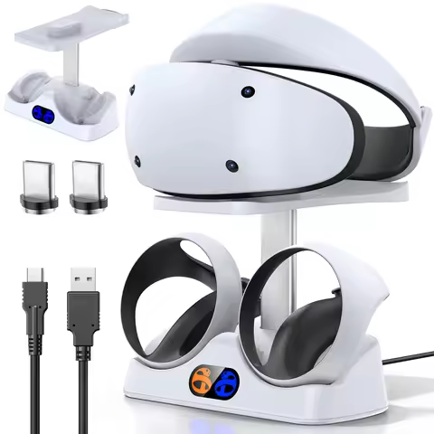 Controller Charging Dock for PS5 VR2 Charging Station with VR Headset Holder Display Stand PS VR2 Co