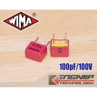(10 Pcs) [F-CAP] 100pF/100V WIMA FKP2 5% 4.5x7.2 H5.9mm P=5mm