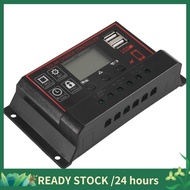 Solar Charge Controller Solar Panel Controller 12V 24V LCD Display Solar Panel Battery Regulator wit