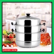 BEST SELLER! 3 LAYERS 26CM STEAMER FOR PUTO 3 LAYER SIOMAI STEAMER STAINLESS STEEL STEAMER COOKWARE