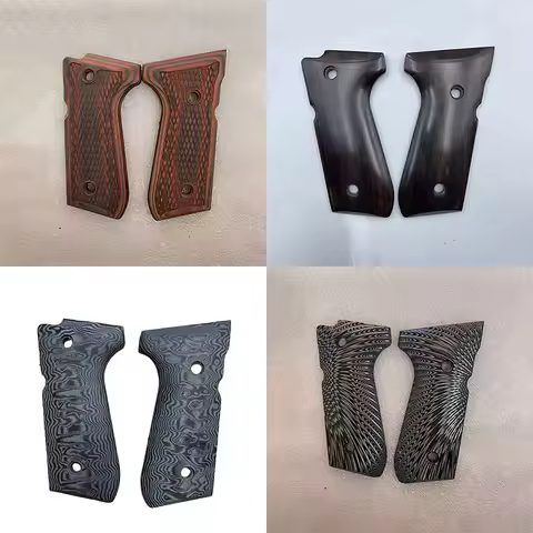 1 Pair 8 Patterns Grip Handle Scales Patches for KUBLAI N10 Beretta M92F Kublai M9A1 Colored Wood G1