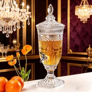 Classic Style Tower Beer Dispenser - 2L/3L/4L Glass Jar Commercial Juice Bottle with Tap