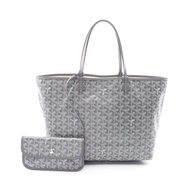 【二手】Goyard GOYARD Louis PM 手提包，灰色，PVC塗層帆布，皮革，女士款，二手