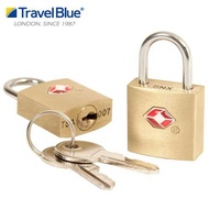 Travel Blue TSA Approved Suitcase Padlock - Key - Gold - TB-026