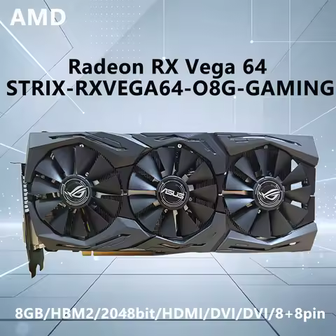 ASUS RTX 3060 Ti 8GB GPU ROG STRIX RXVEGA64 O8G GAMING Graphics Card For HBM2 256bit 8+8pin HDMI DP 