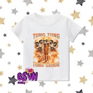 KIDS TSHIRT TEE YOUTUBERS NIGHTMARE TUNG TUNG TUNG TUNG SAHUR AGE 3 4 5 6 7 8 9 10 11 12 NEWEST 005