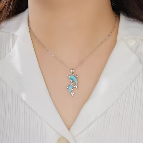 XYOP's Mysterious Eyes Bloom Infinite Magic Around The Neck Larimar Pendant Get Married