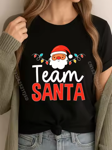 Team Santa Family Group Matching Christmas Pajama Party Mens Korean Fashion Mans Limited Time Specia