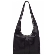 Large Capacity Womens Shoulder Bag Punk Style High Quality Satchel Handbag Fashion Studded Travel Cr