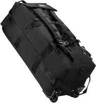 Rolling Duffle Bag with Wheels, 92L 34” Folding Duffle Backpack Soft-Sided with 2 Wheels, 6-way Carr