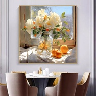 Tranh Canvas Bình Hoa và Quả Tranh Hana Trang Trí Phòng Ăn Phòng Khách Decor Phòng Ngủ Khách Sạn