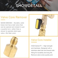 (RPYS) Valve Core Remover & Installer with Dual Size SAE 1/4 & 5/16 Port for R22 R410A HVAC System