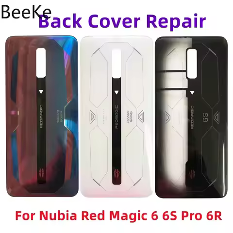 Back Cover Origina For ZTE Nubia Red Magic 6 6S Pro 6R Battery Glass Rear Door Shell Case Housing NX