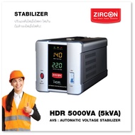 Stabilizer HDR 5000VA ZIRCON ปรับแรงดัน กันไฟตกไฟเกินไฟกระชาก (ไม่สำรองไฟเมื่อไฟดับ) ประกัน 2 ปี