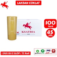 Lakban OPP Tape / Lakban Coklat KSATRIA Tape 100 Yard (1 Dus)