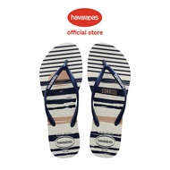 Havaianas Women Slim Nautical Flip Flops - Blanco / Marinho / Blanco
