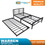 ◈❧WARREN with PULL OUT METAL BED FRAME DURABLE STEEL DAY BED - Affordahome Furniture