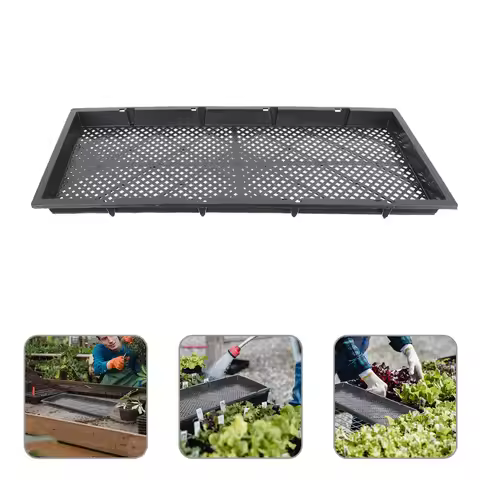 3Pcs Sturdy Plastic Germination Tray Lightweight Easy-Store Plant Growing Starter Tray with Humidity