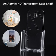 Clear Wall Mounted Acrylic File Organizer A6 Sturdy Transparent Brochure Holder for Flyers