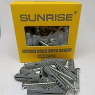 50pcs TOX with Screw (Expand Nails with Screw, Sunrise Brand) 6mm 8mm 10mm